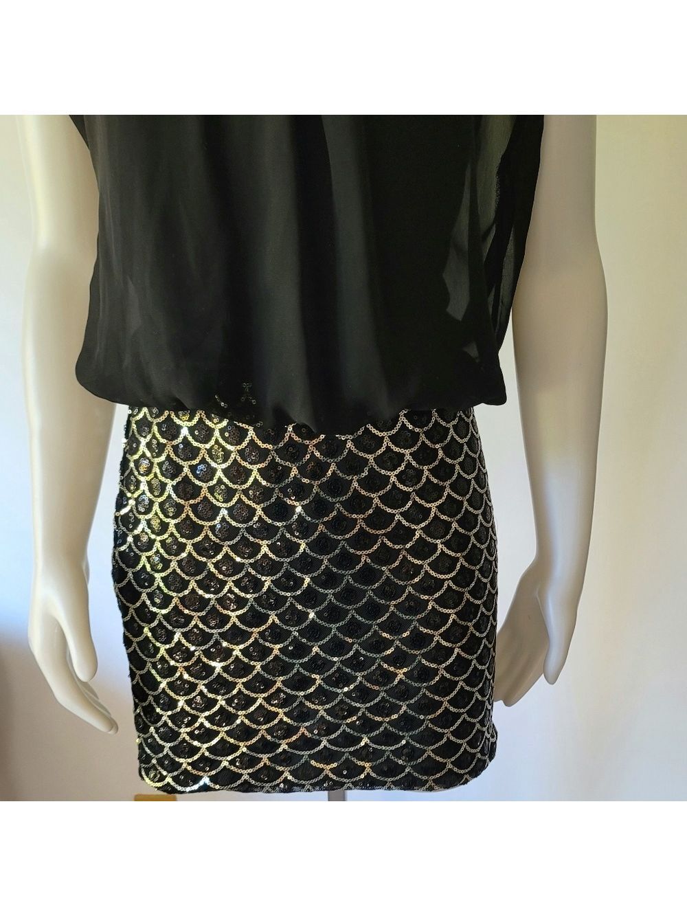 As U Wish Women's Beaded Mini Cocktail Party Dress Size M